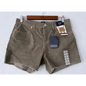 GAP green raw hem corduroy shorts size 4